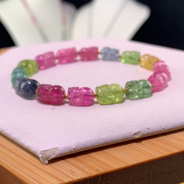 双色碧玺手链未镶嵌