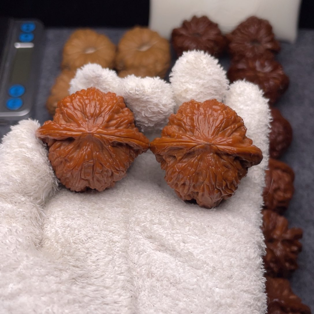 文玩核桃把件全品红磨盘40尺过年福利价