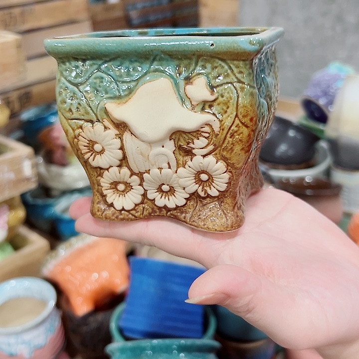 有孔，满10元发货多肉陶瓷花盆