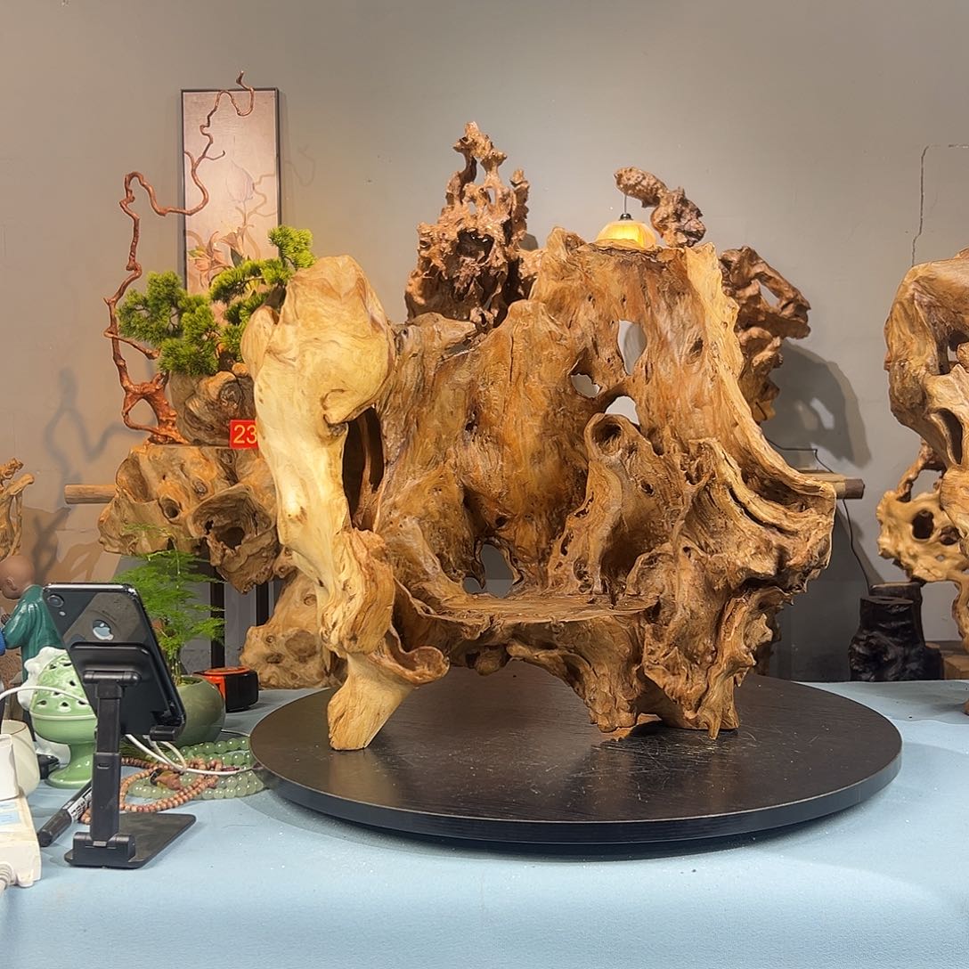 金***月香榧木根雕摆件888888888