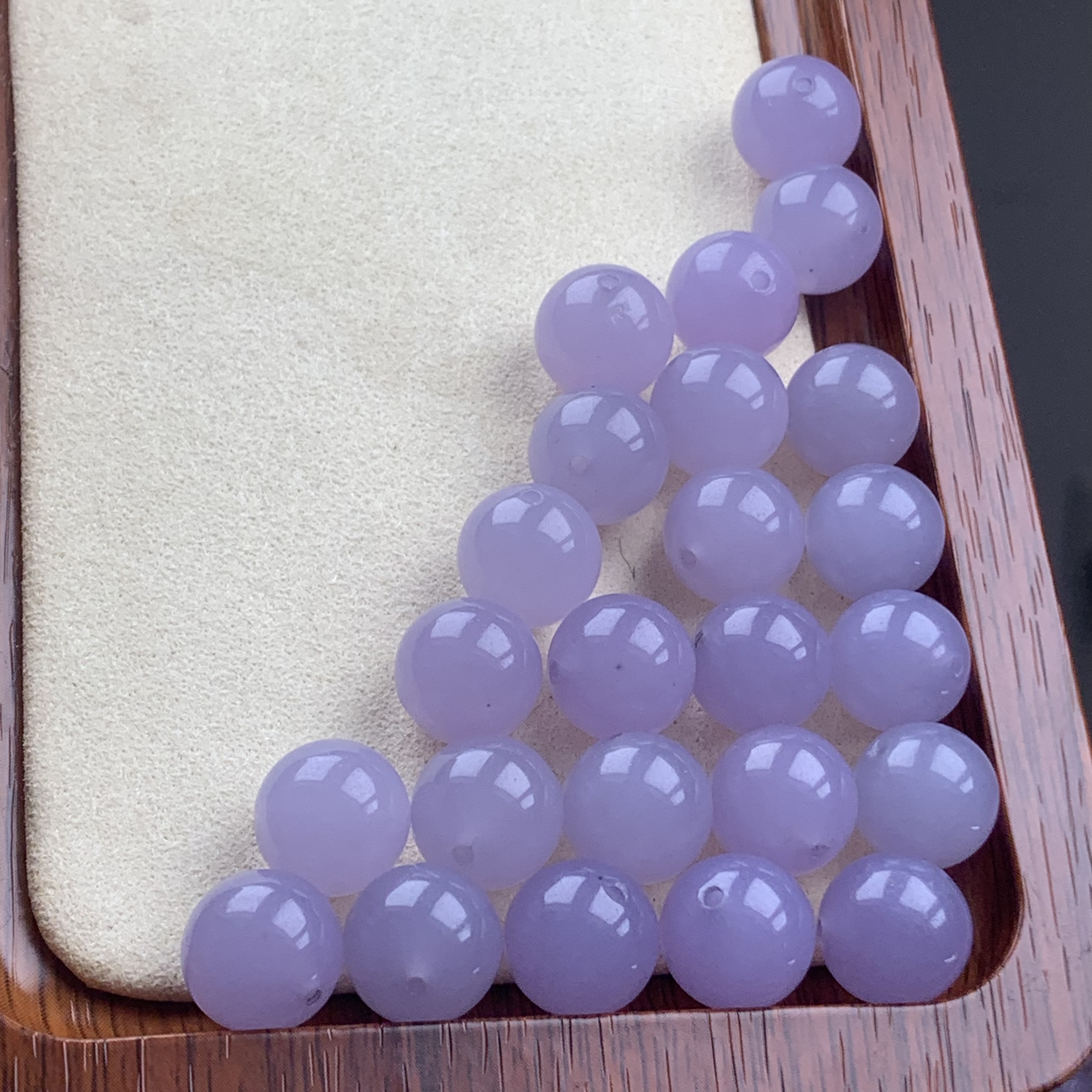 卡12mm左右 天然缅甸翡翠A货 冰紫单珠 多样性发货其一