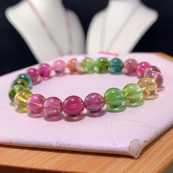 双色碧玺手链未镶嵌