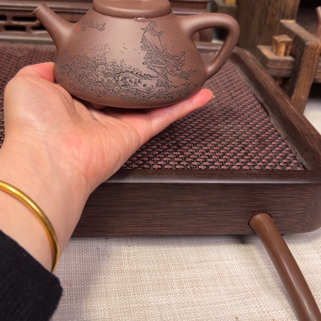 紫砂茶壶西**马全手石瓢