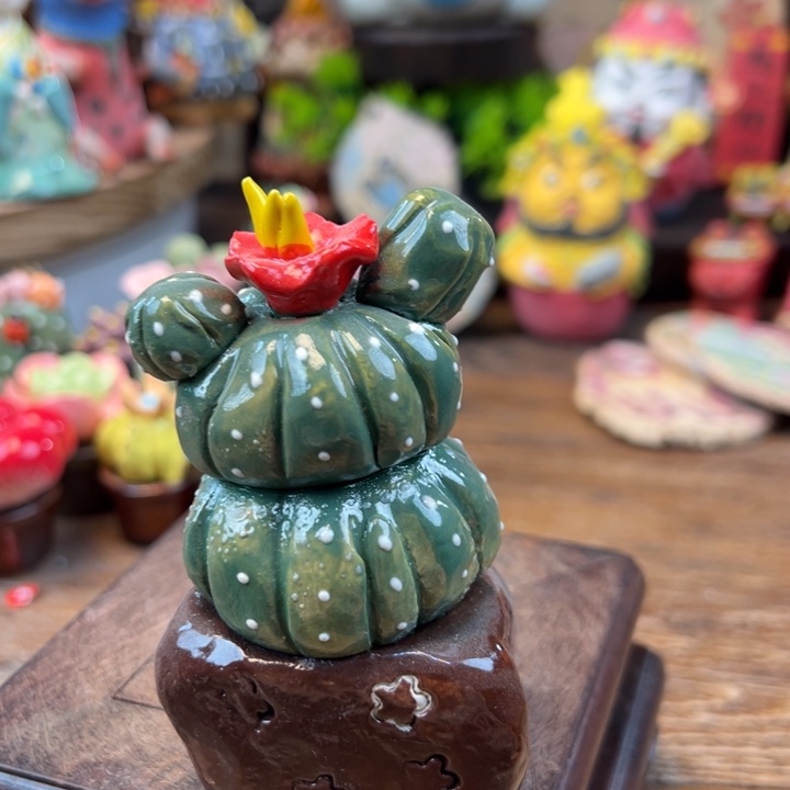 陶摆件小镇青花每日有新品