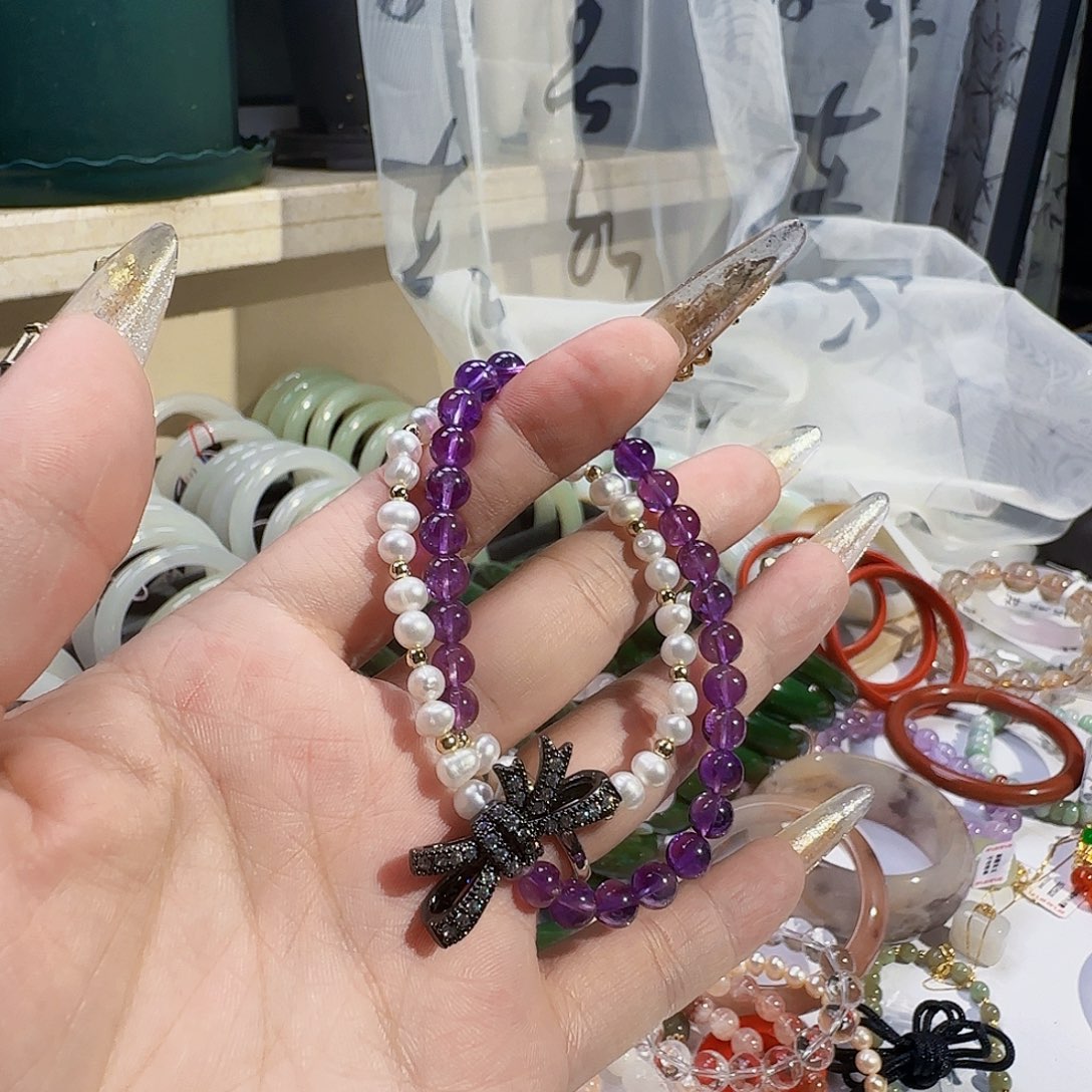 水晶手链未镶嵌双圈