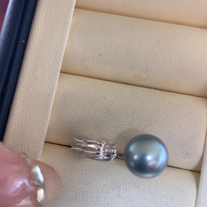 银S925镶嵌戒指海水珍珠