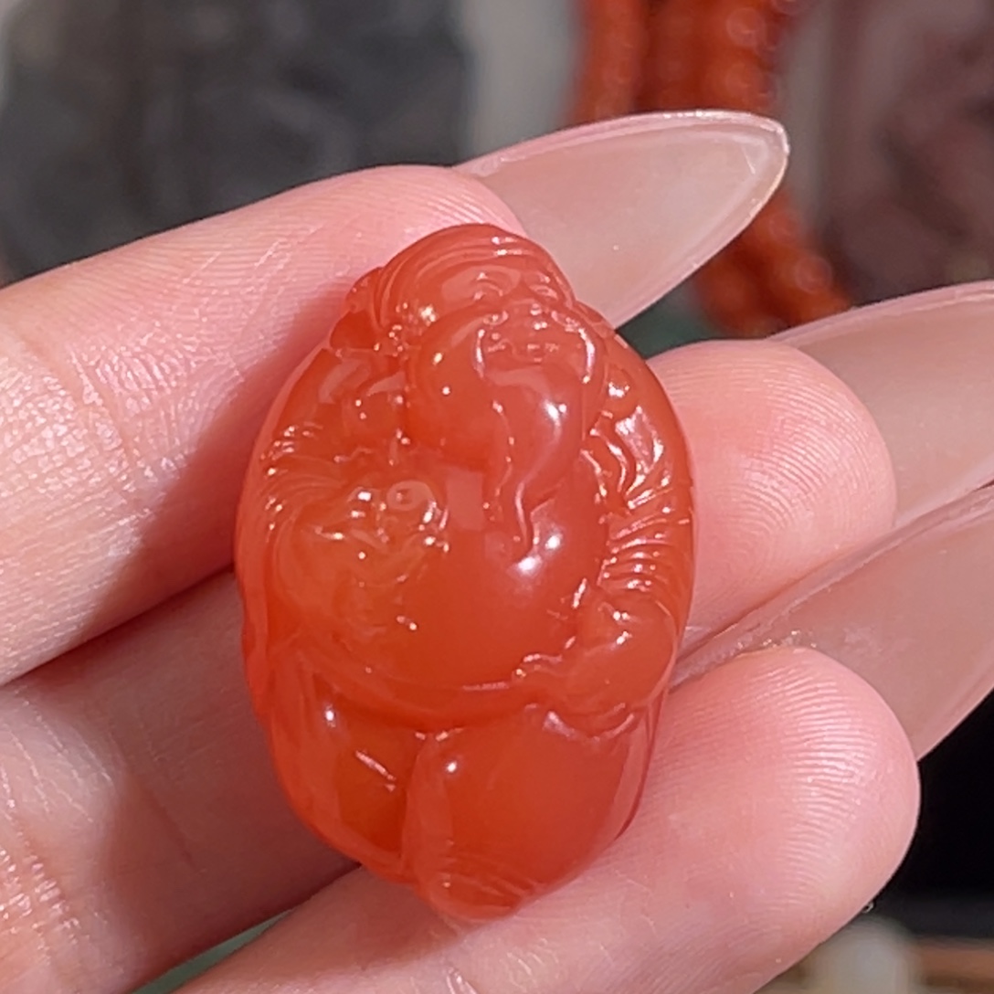 南红玛瑙未镶嵌财主17.5x11.2x25.8mm