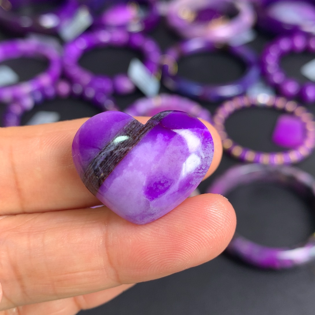 苏纪石（舒俱来）未镶嵌樱花爱心裸石