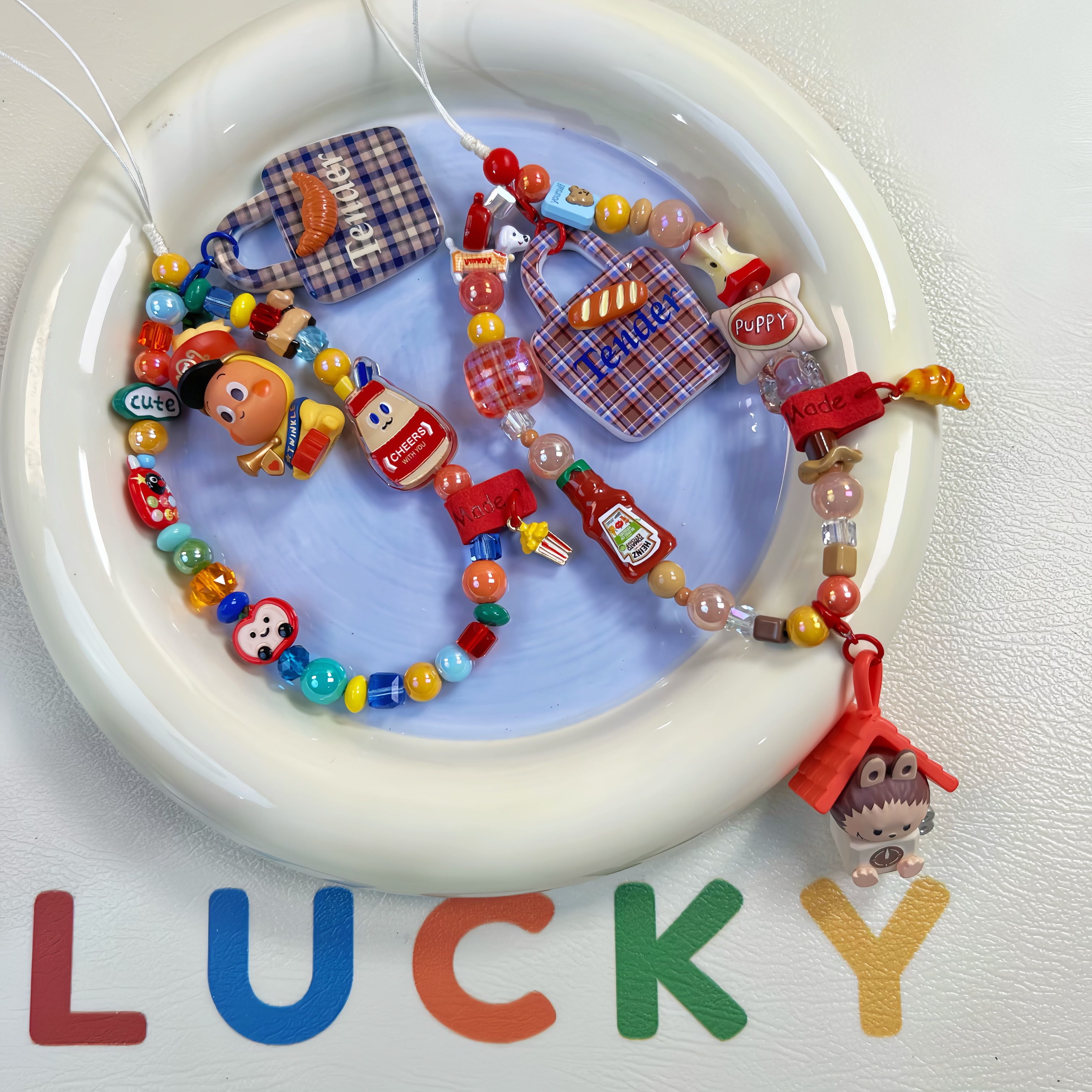 周年庆正版萌粒手机链手机挂绳创意