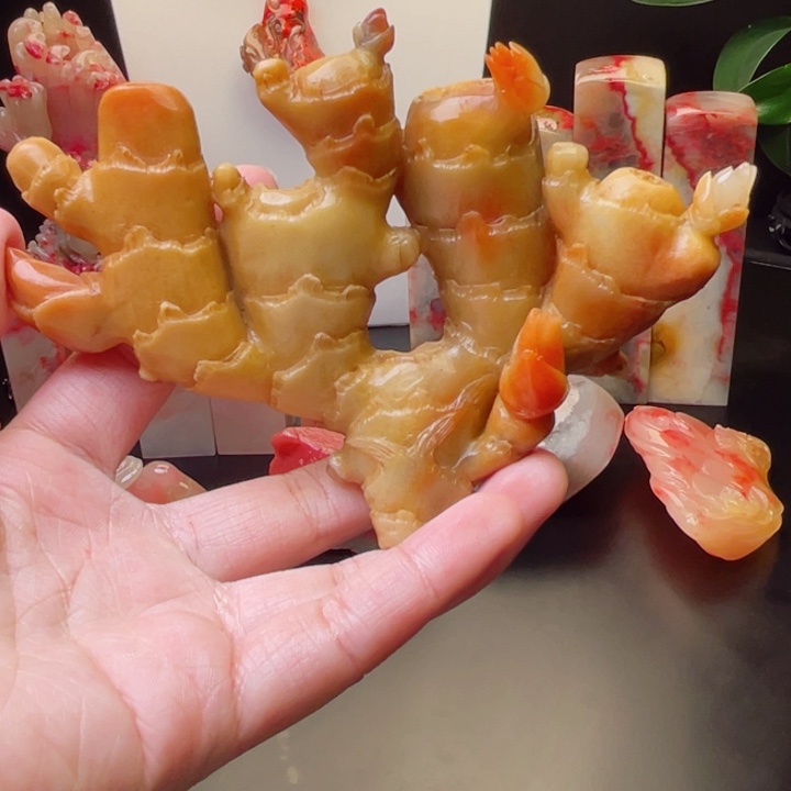 寿山石结晶地芙蓉