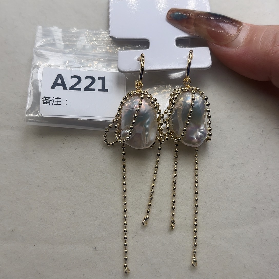 耳饰淡水珍珠银S925镶嵌