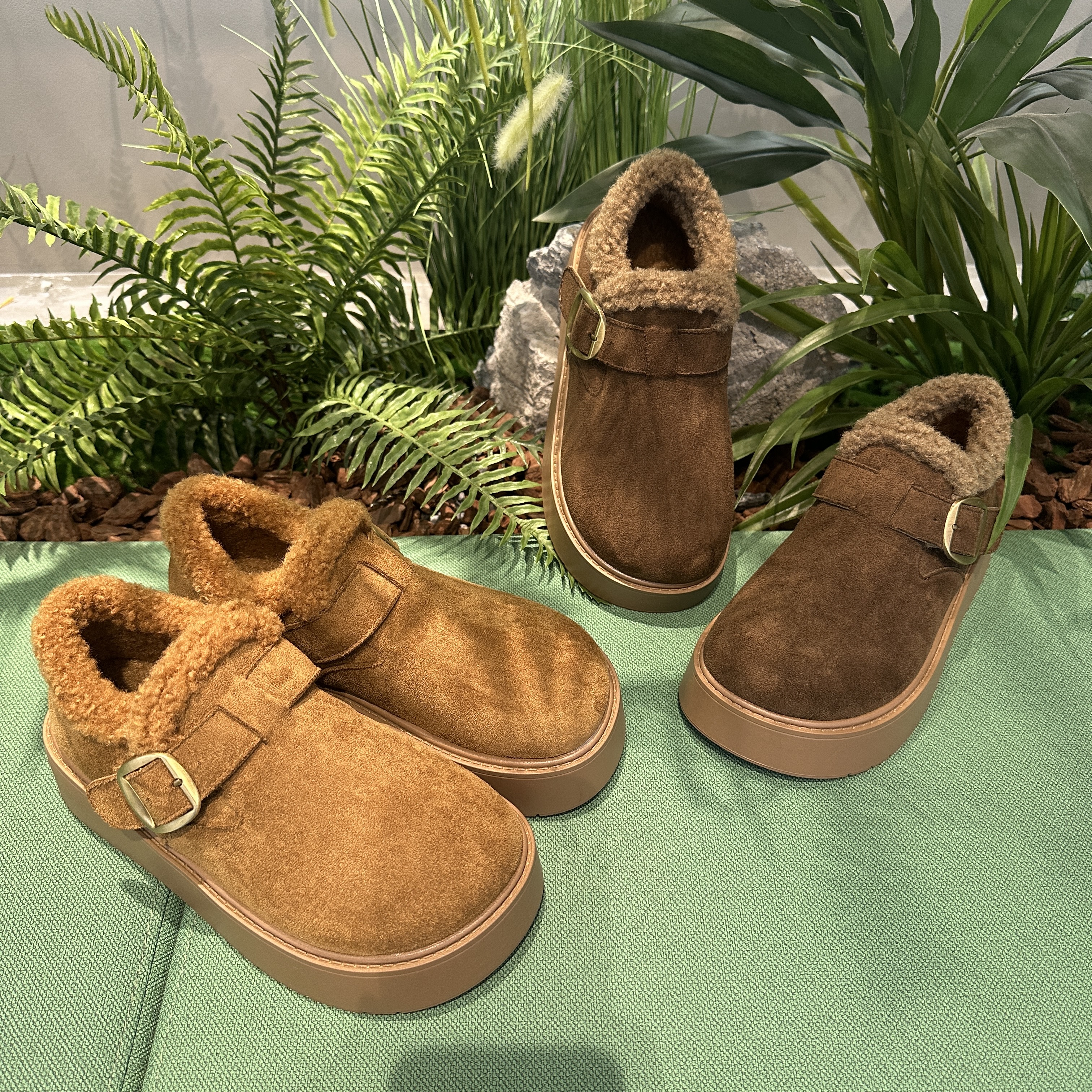 4厘米厚底【洋气勃肯鞋】阔腿裤必备鞋2025新款爆款秋冬季女鞋子