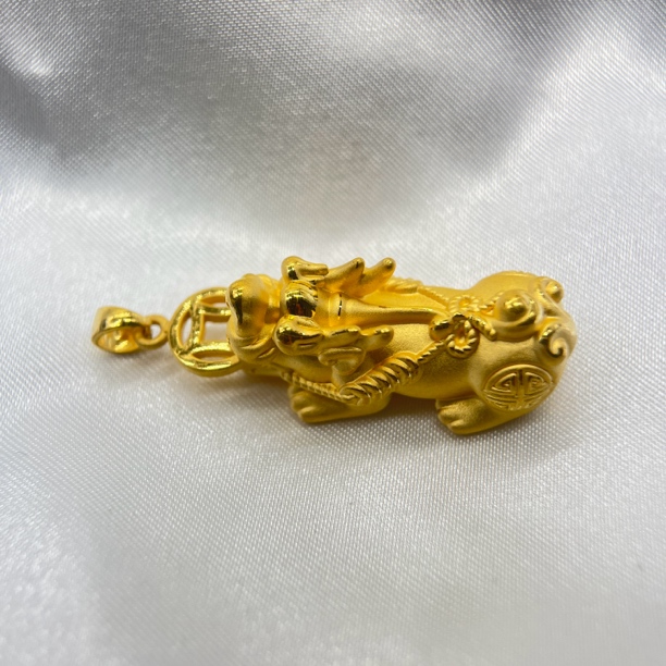 足金饰品/铜钱貔貅吊坠瓜子扣/4.90/1A5A0611/h