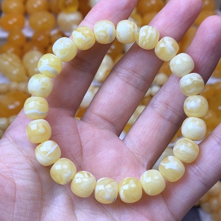 琥珀未镶嵌手串天然无优化琥珀蜜蜡