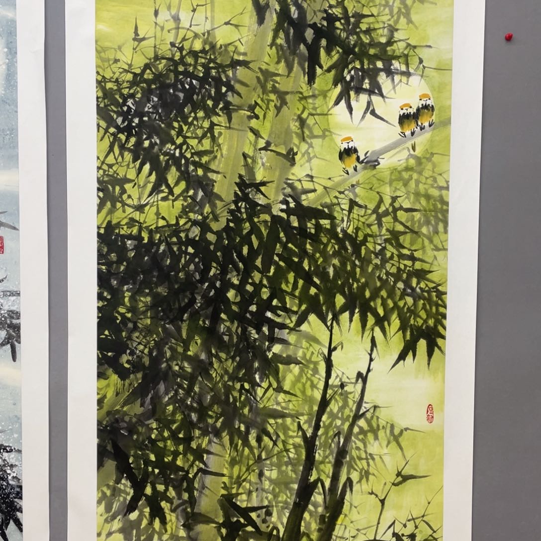 国画艺术家真人手绘