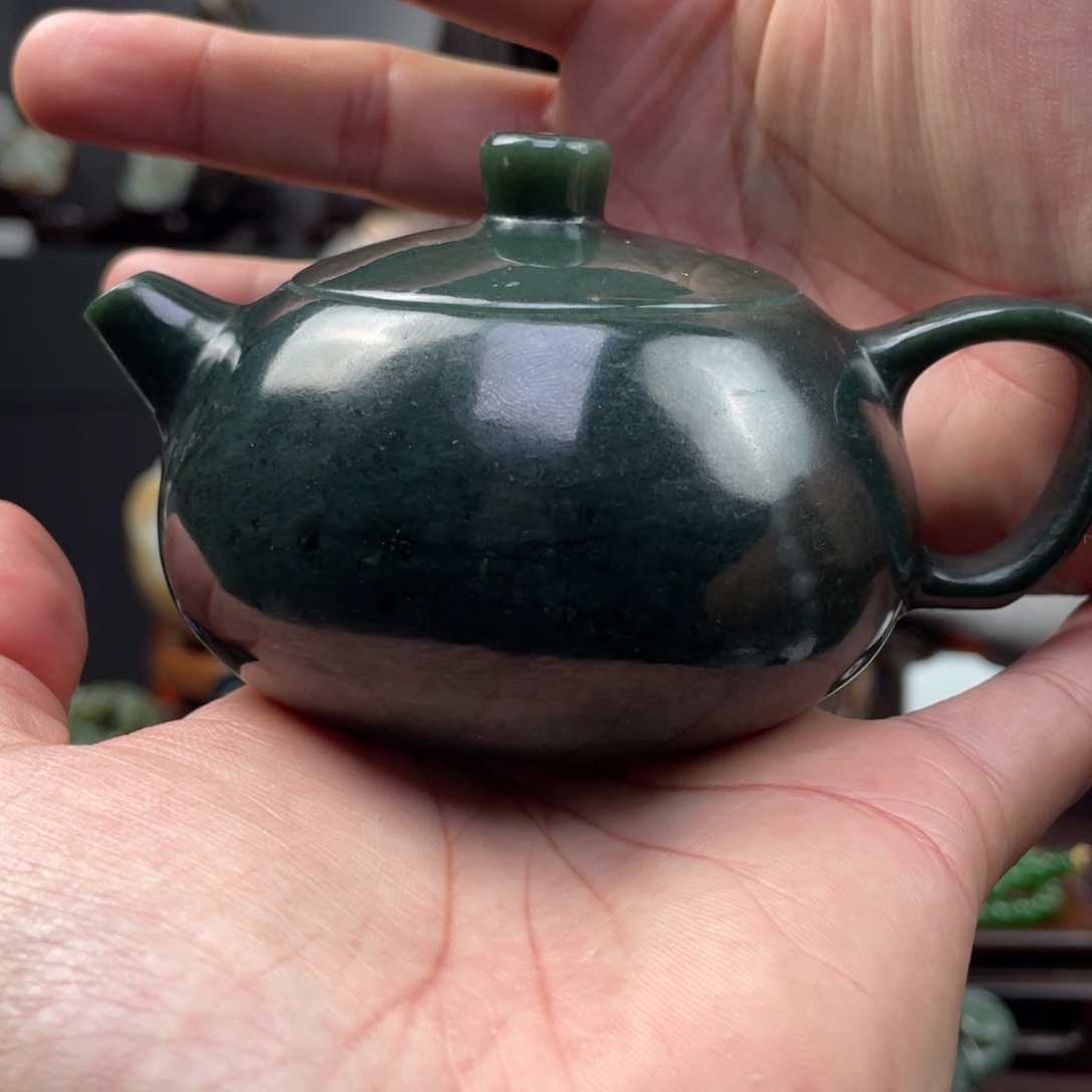 未镶嵌和田玉摆件和田玉茶壶未镶嵌