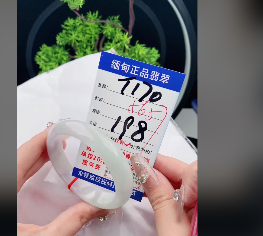 T170缅甸翡翠手镯处理198/条【一物一证】实物以直播间为准