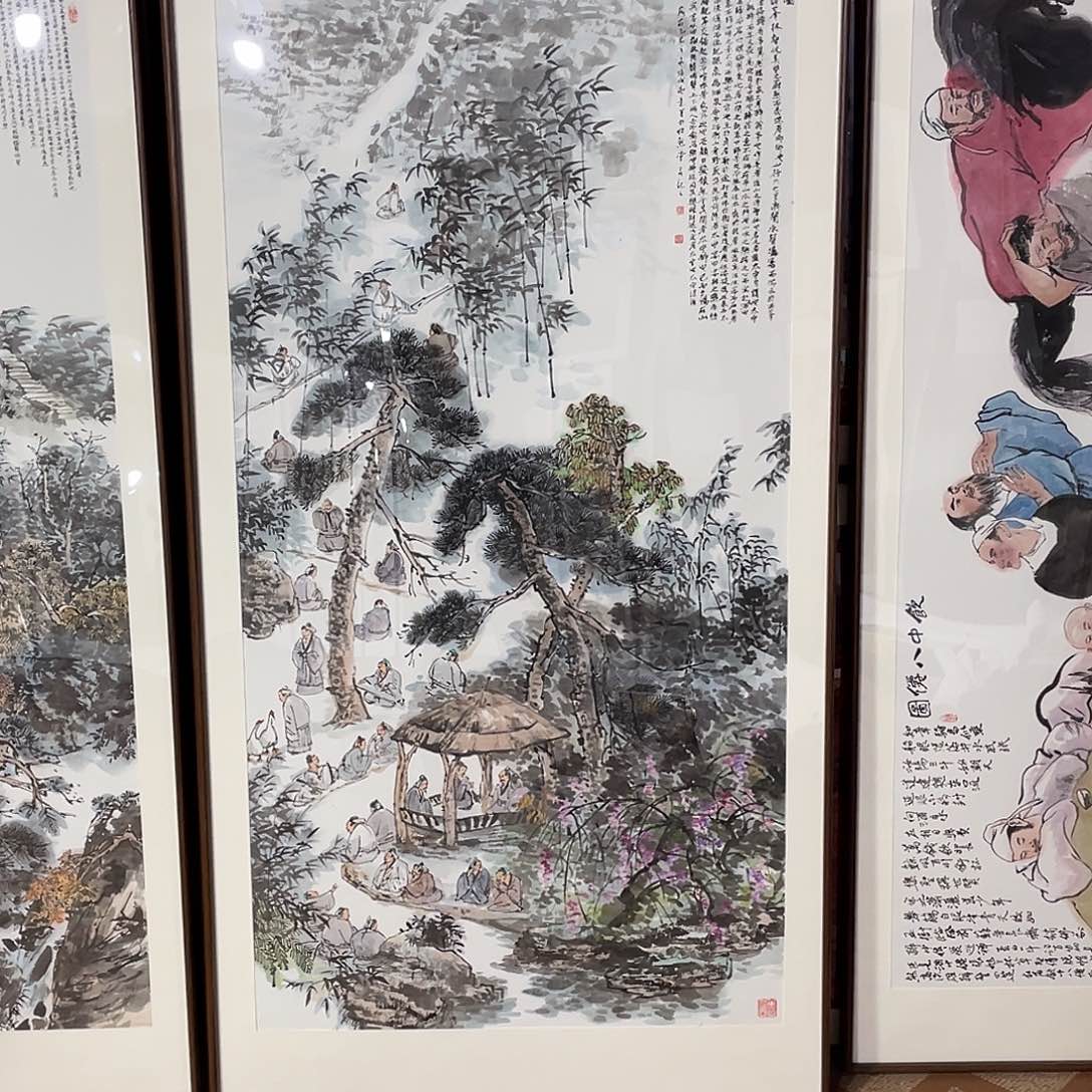 一***径国画手绘画作品带框80/160