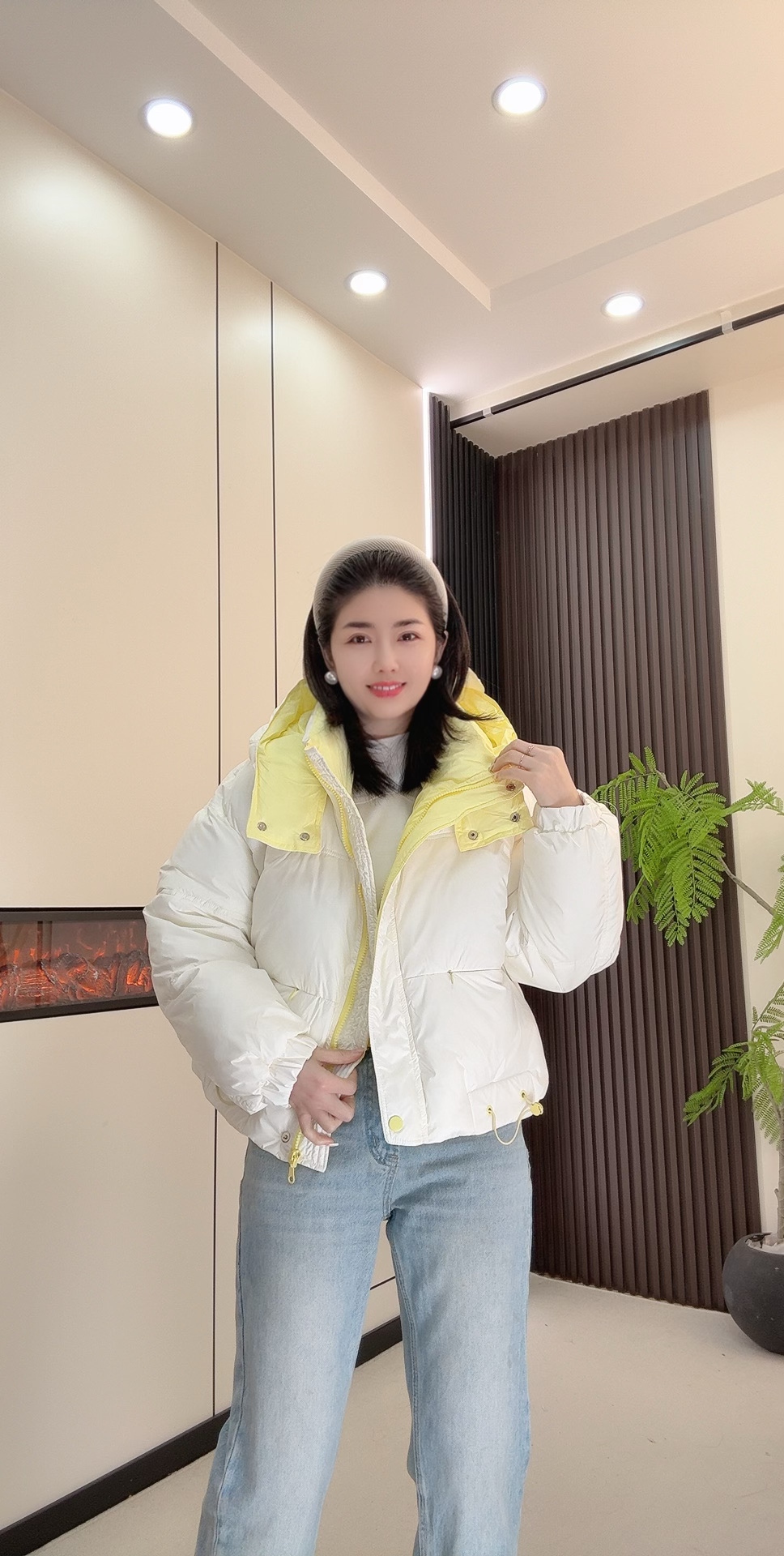 【早冬新款】加厚保暖撞色棉服韩版时尚百搭休闲外套棉衣女