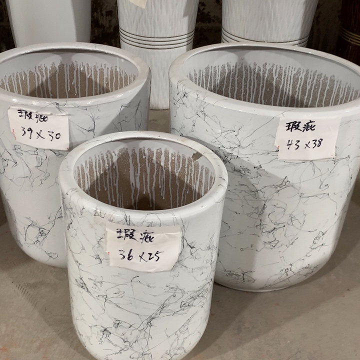 【闪购商品】高温陶瓷花盆默认瑕疵