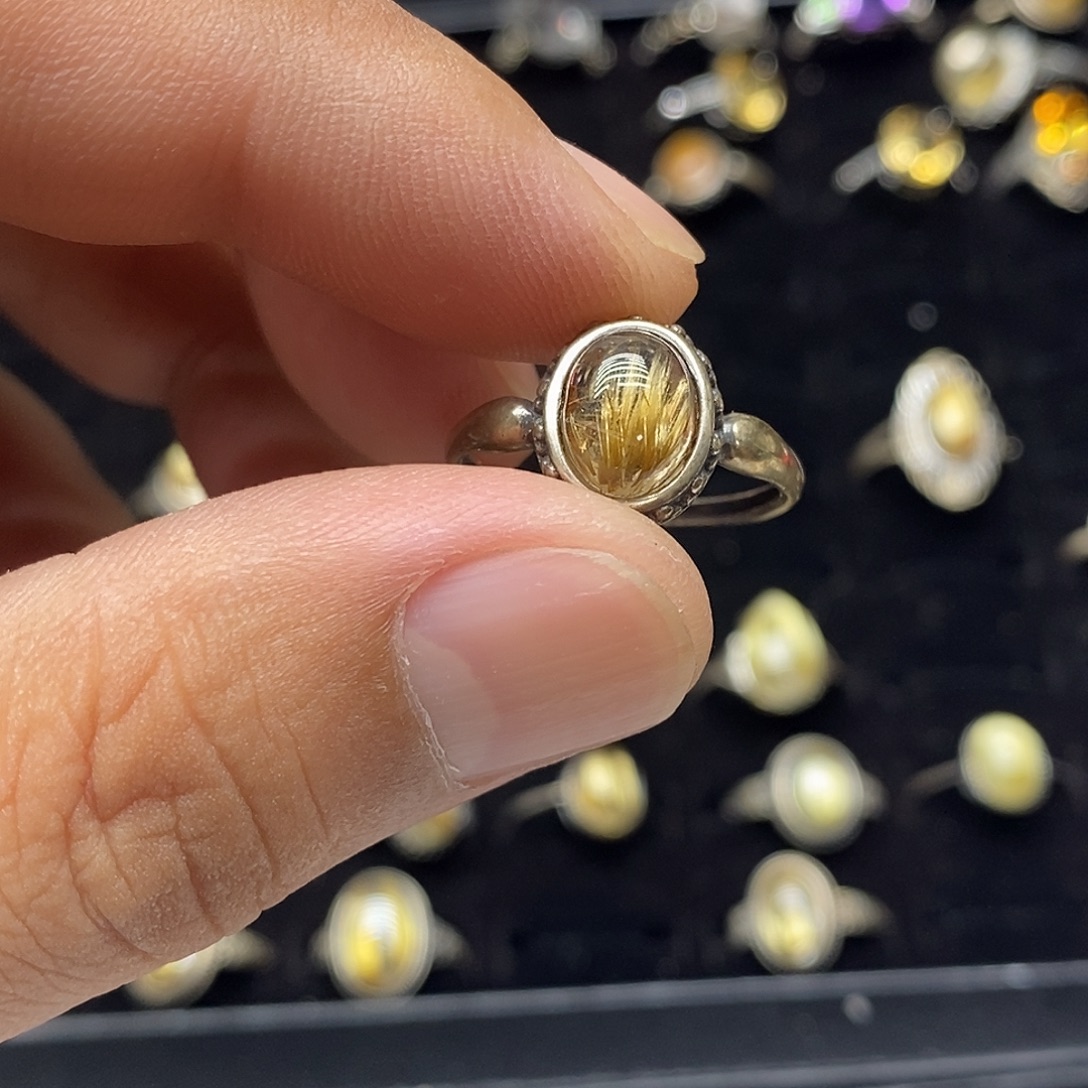 银S925镶嵌珠宝半成品水晶