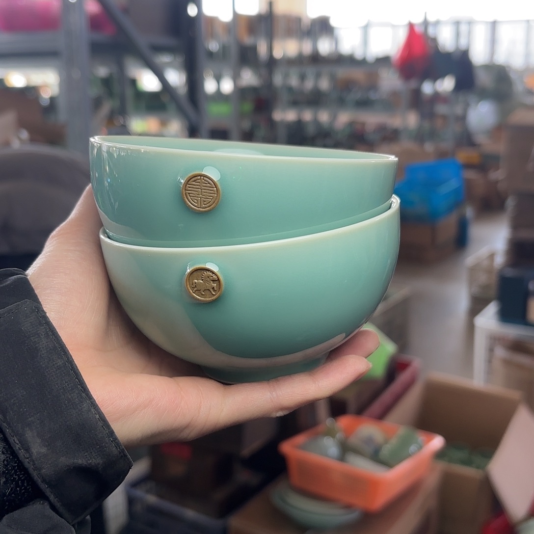 龙泉云间青瓷小米茶器