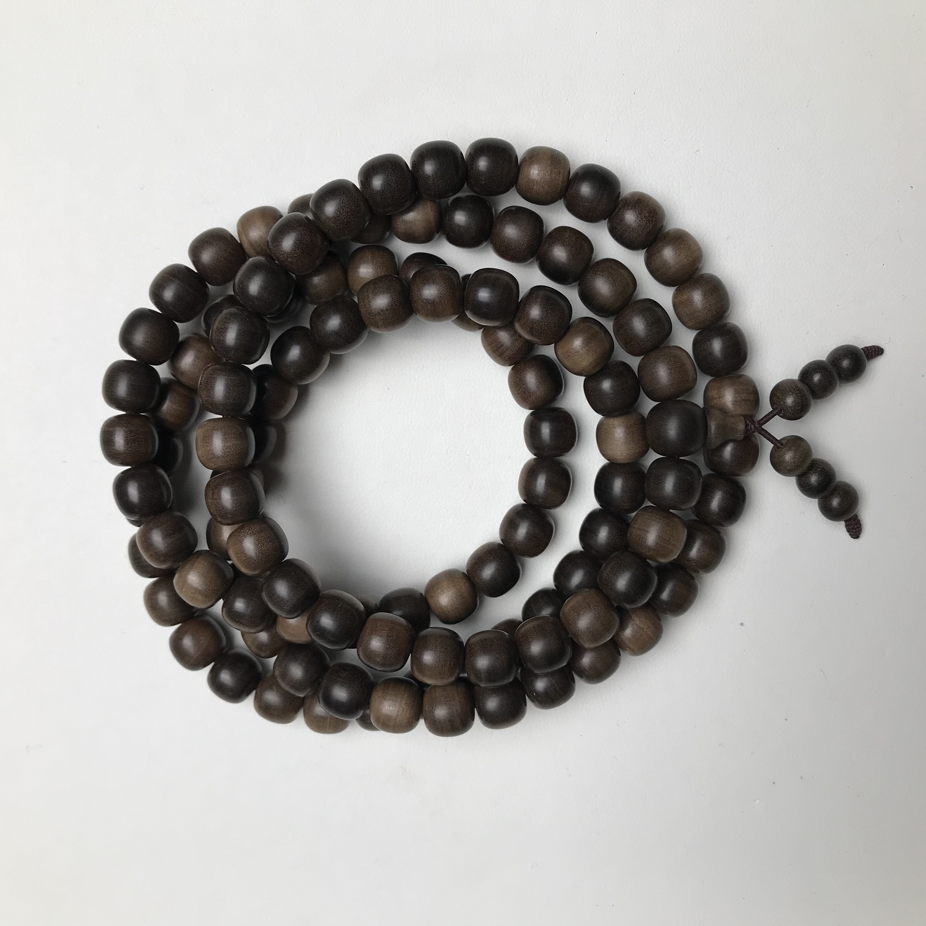 7.5*8/108 小云端 阴沉老山檀香手串 毛润出品