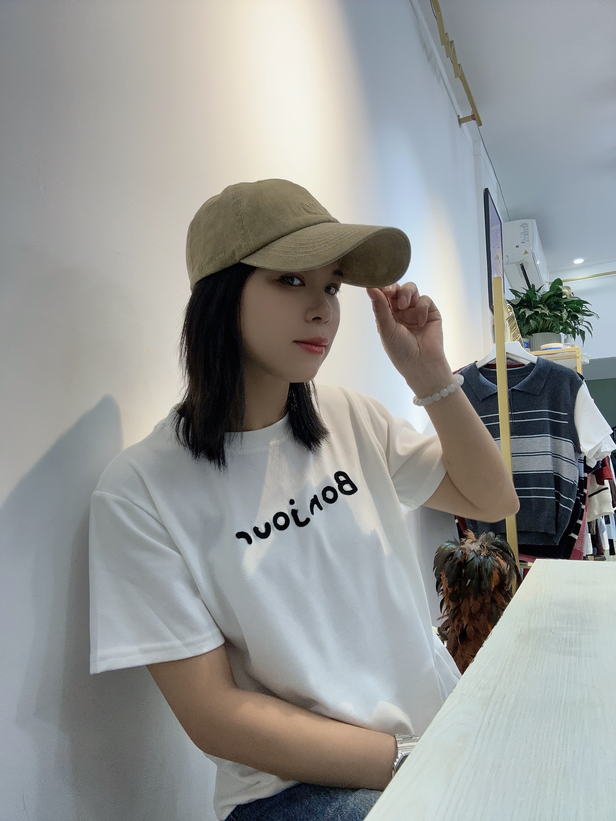 《CH.Y衣橱》早秋经典宽松型短袖圆领街头风女T恤韩版时尚休闲上衣