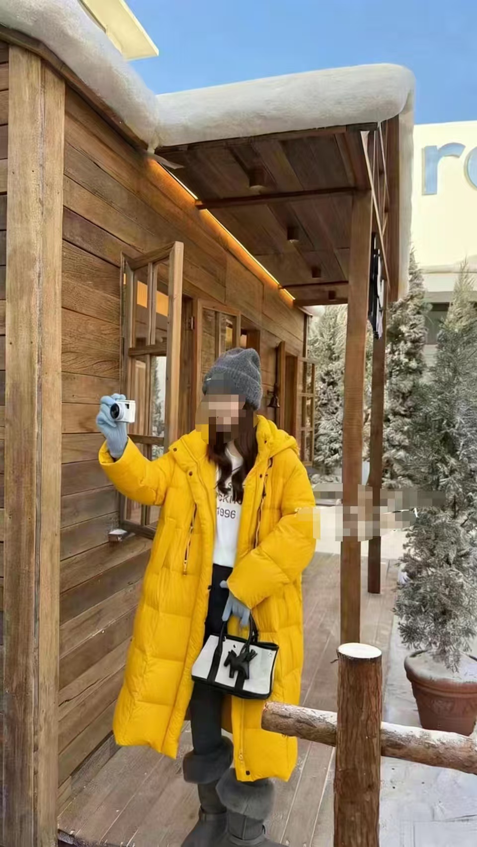 【0426  外套】时尚秋冬连帽厚款直筒加厚长款