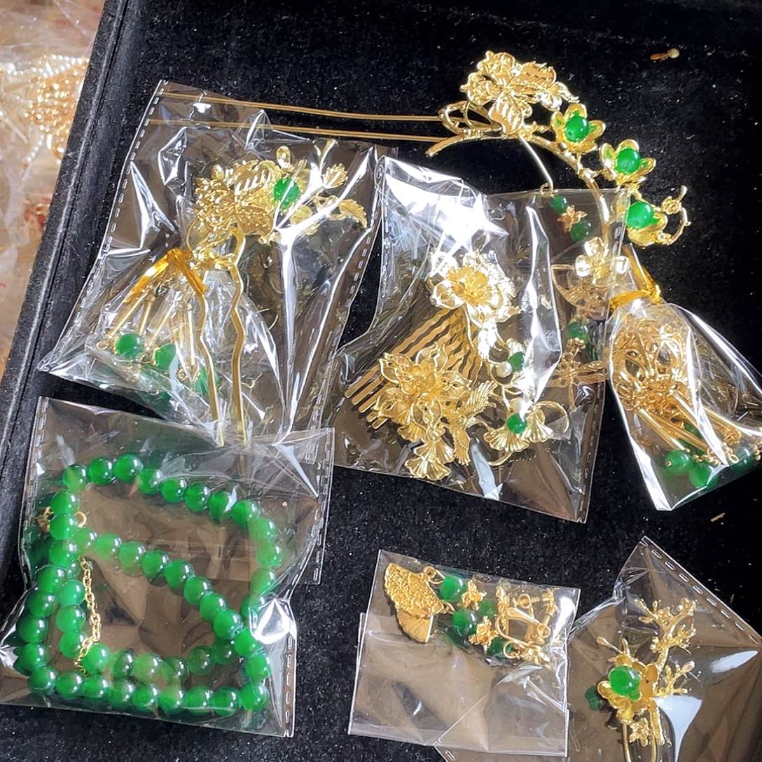 混合材质新娘头饰默认微瑕不退不换