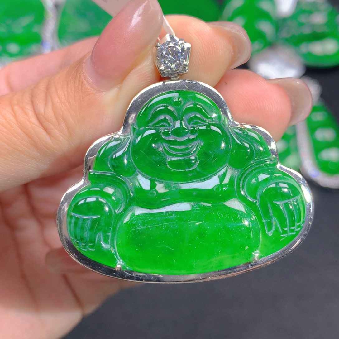 翡翠颈饰银S925镶嵌111111111111