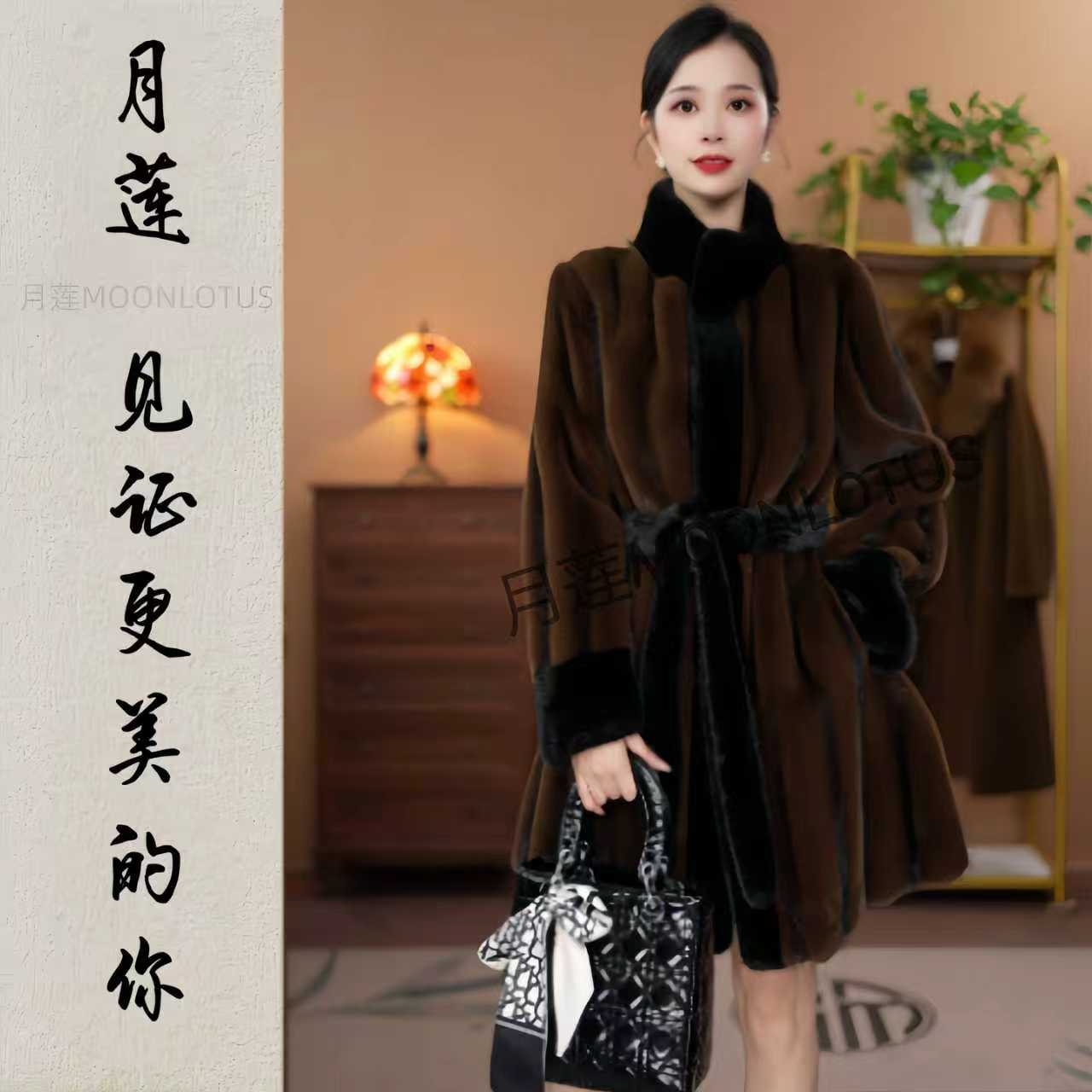 【青青】89008  裘色雍容华贵在经典与摩登见的奢华冬季外套