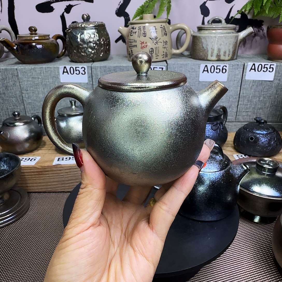 壶孽建水紫陶柴烧壶