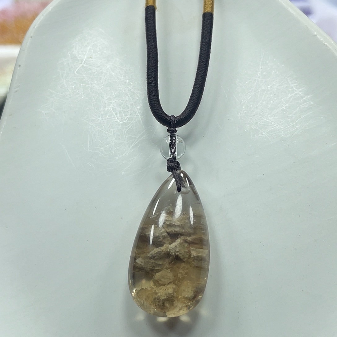 手链水晶未镶嵌白幽灵水滴吊坠