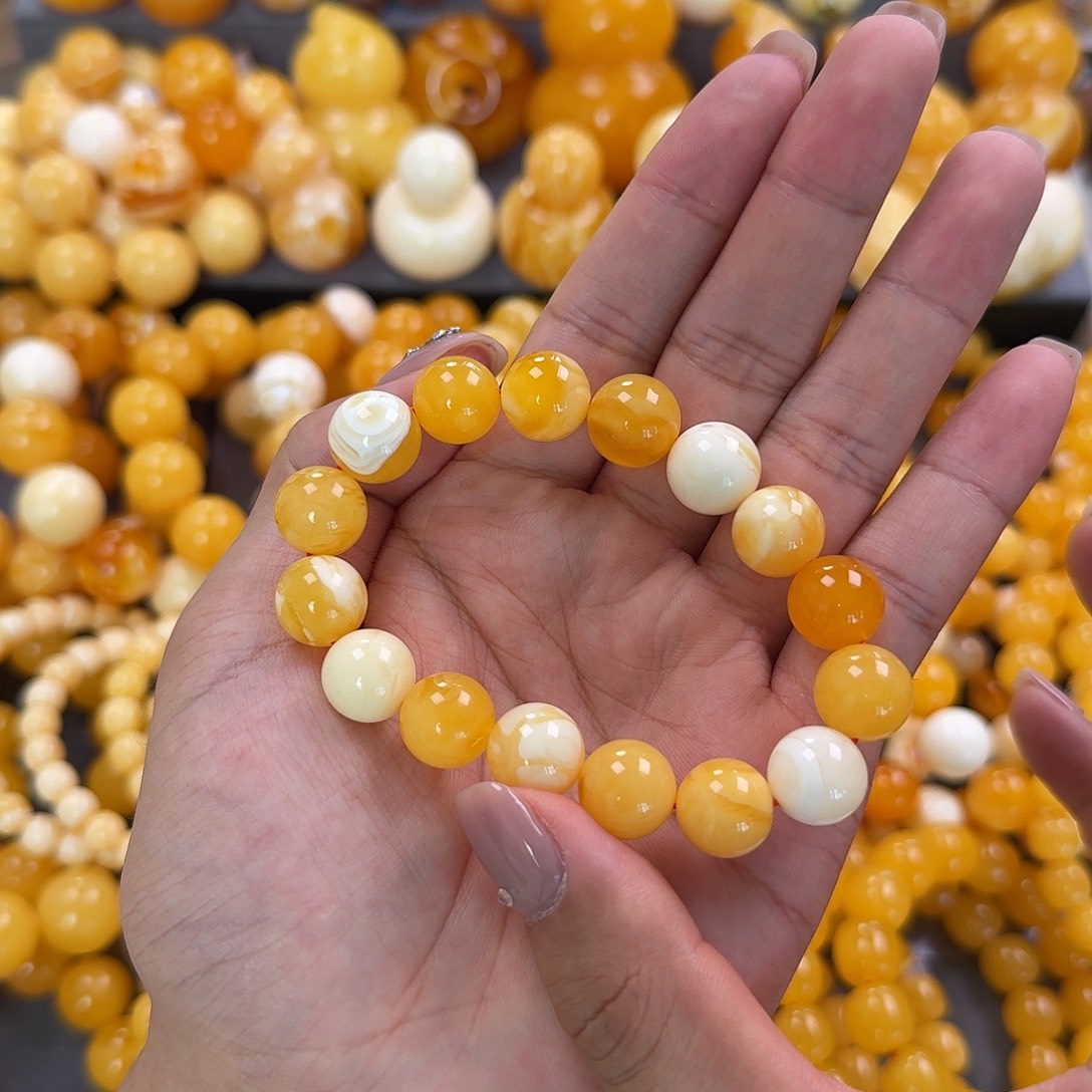 蜜蜡未镶嵌珠宝奇石12.7mm