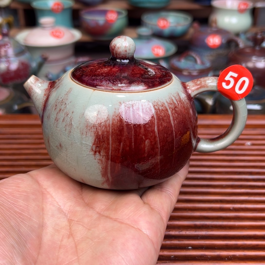 手工制作钧窑茶器