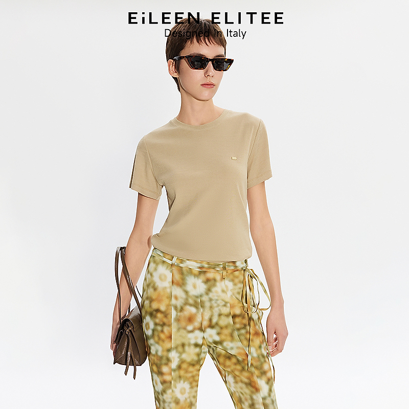 S011【赵老板】朗姿欧洲EiLEEN ELITEE圆领短袖T恤基础款