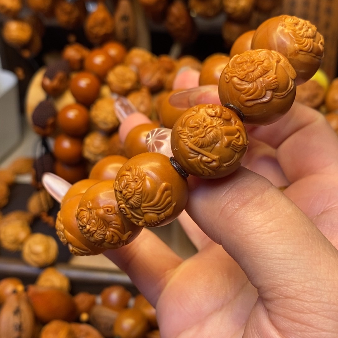 橄榄核手串/手链浮雕钟馗