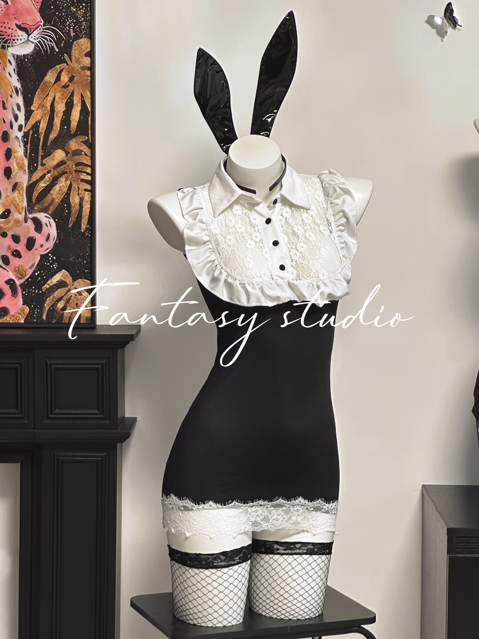 黑白蕾丝包臀睡裙气质性感法式收腰夏季性感黑色纯欲辣妹显瘦