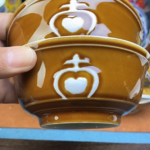 景德镇陶瓷藏式茶碗孔*吉