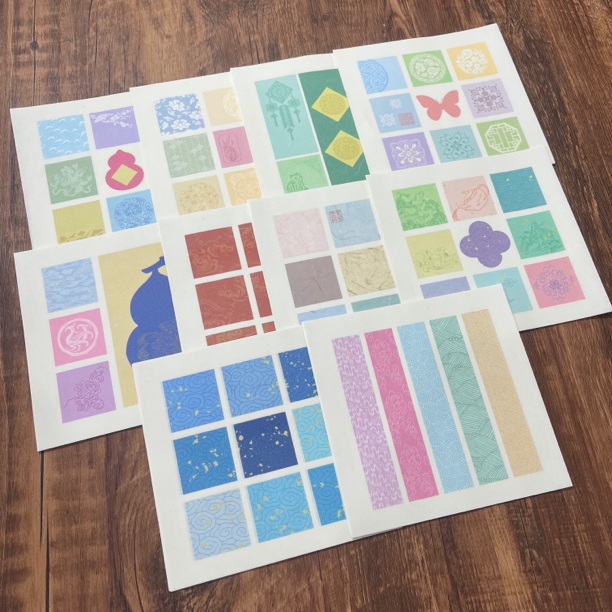 问纸楼·（100张）新品九宫格拼接宣纸10款混搭