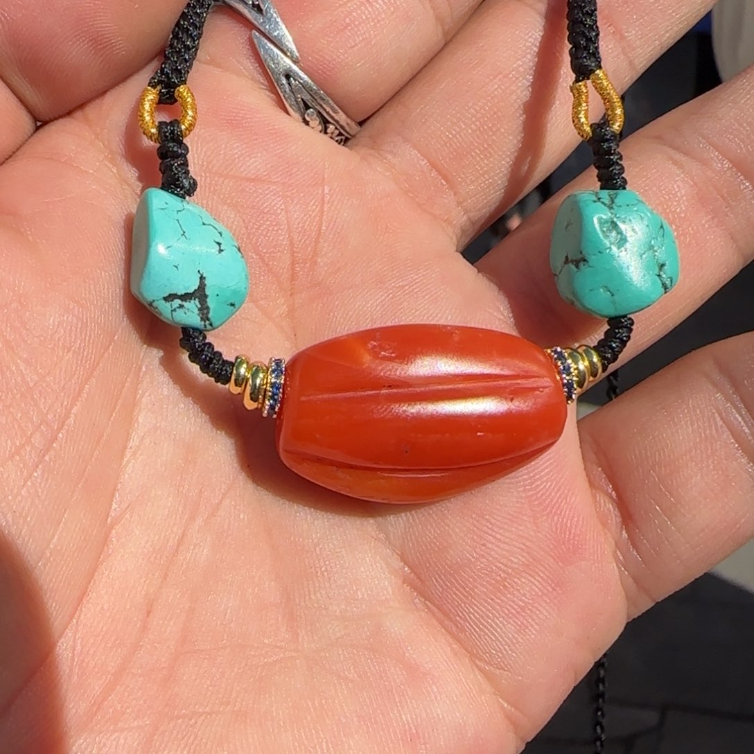 南红玛瑙未镶嵌颈饰