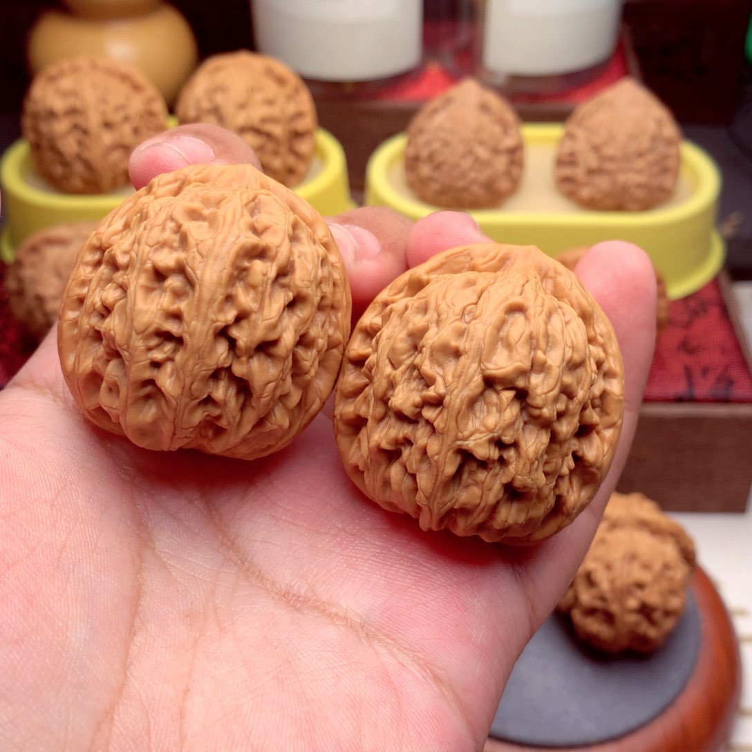 文玩核桃把件红锦鲤42尺寸/16号