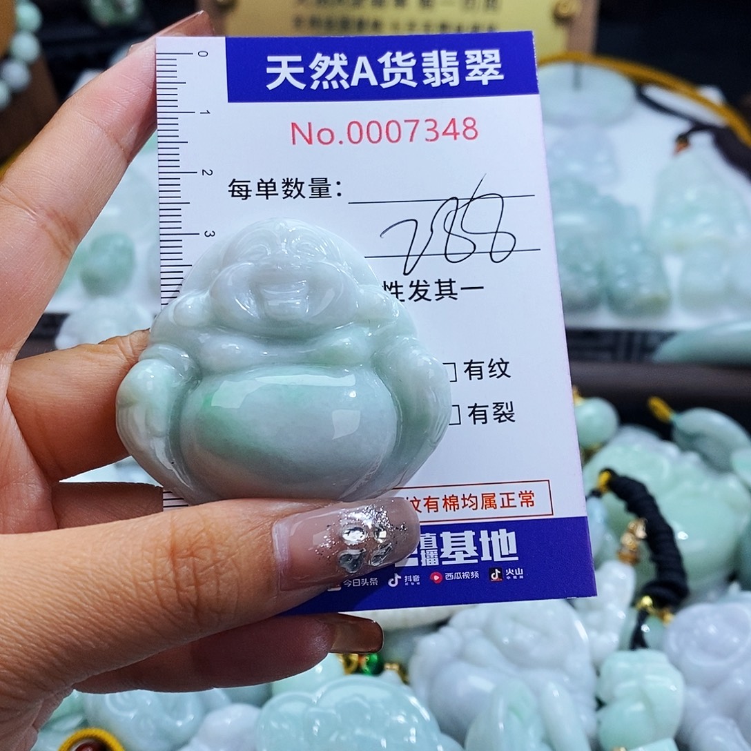 夏****翡翠未镶嵌毛衣链7348