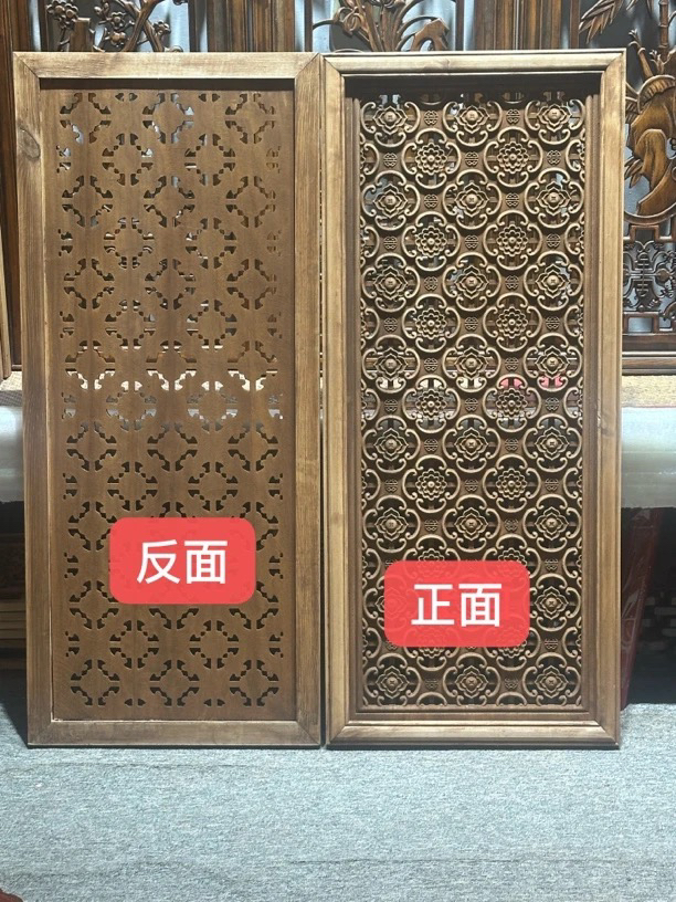 复古美学43×100×3.5厚度，富贵花+万字不断财富不断