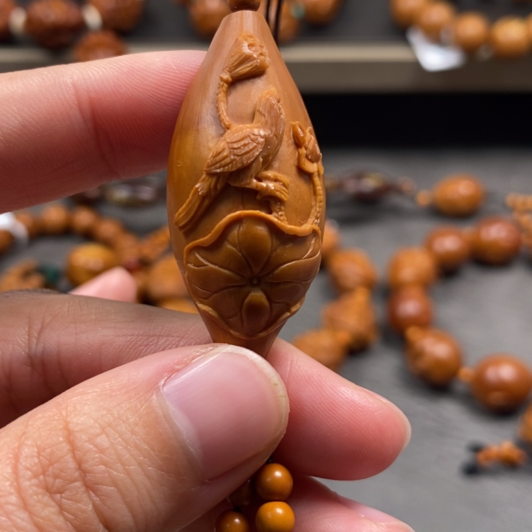 橄榄核手串/手链荷花鱼单子