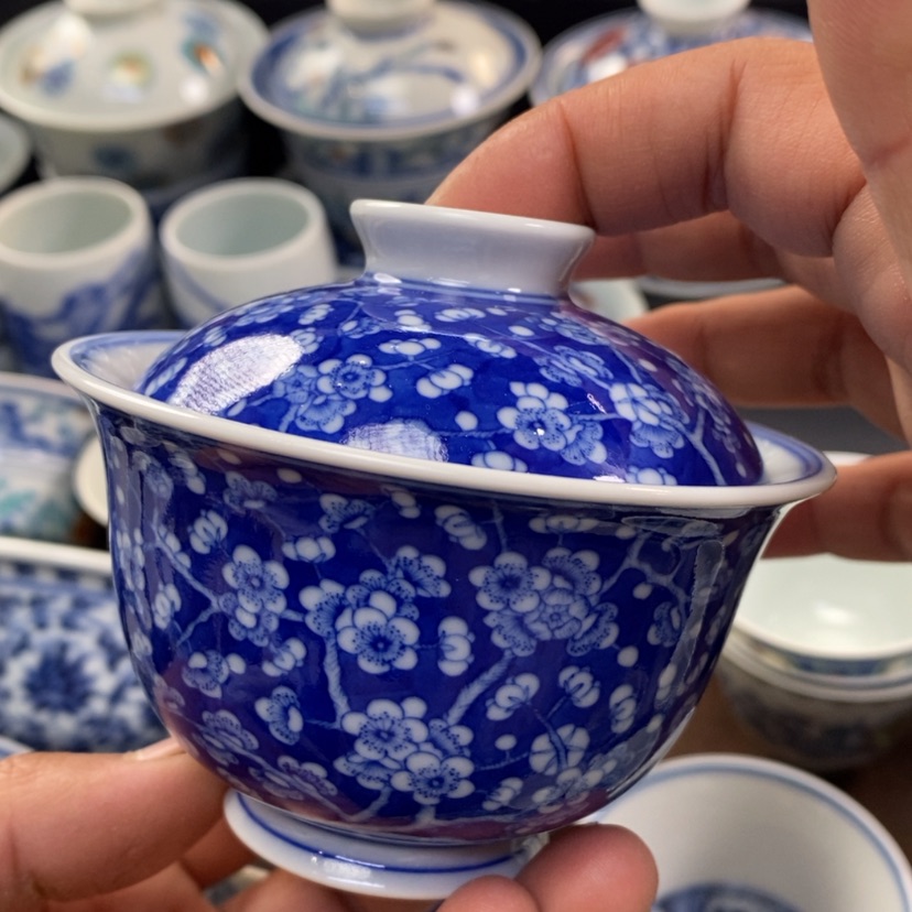 【闪购商品】景德镇青花瓷盖碗