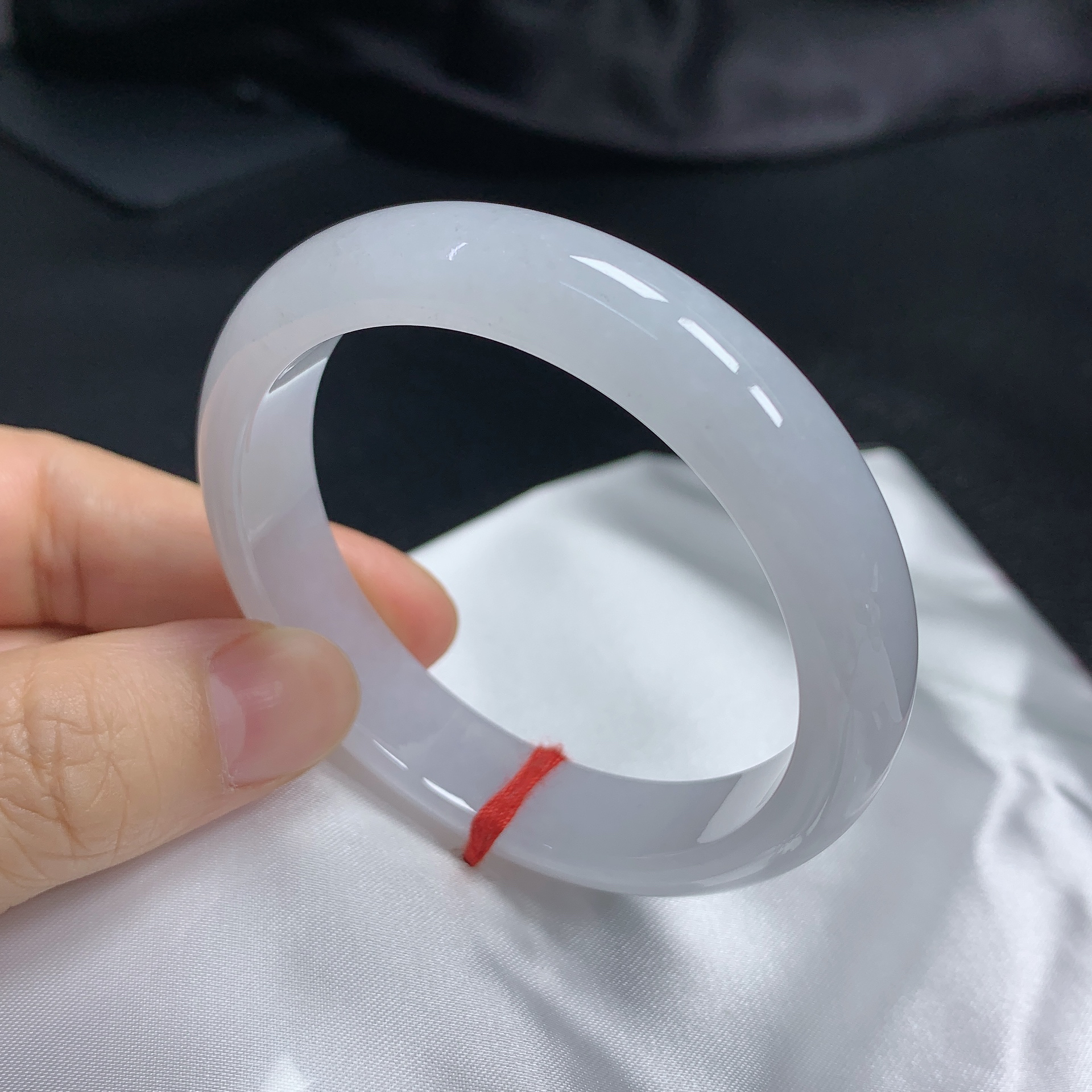 54正圈冰润缅甸天然翡翠A货手镯少女时尚百搭平安妈妈玉镯无纹裂