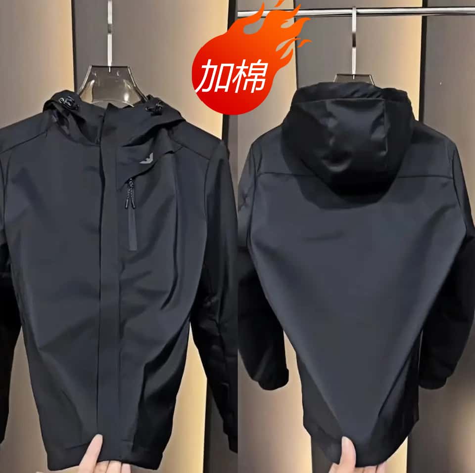 2025春秋商务棉服夹克男软壳简约冲锋衣男欧洲站轻奢外套修身痞帅