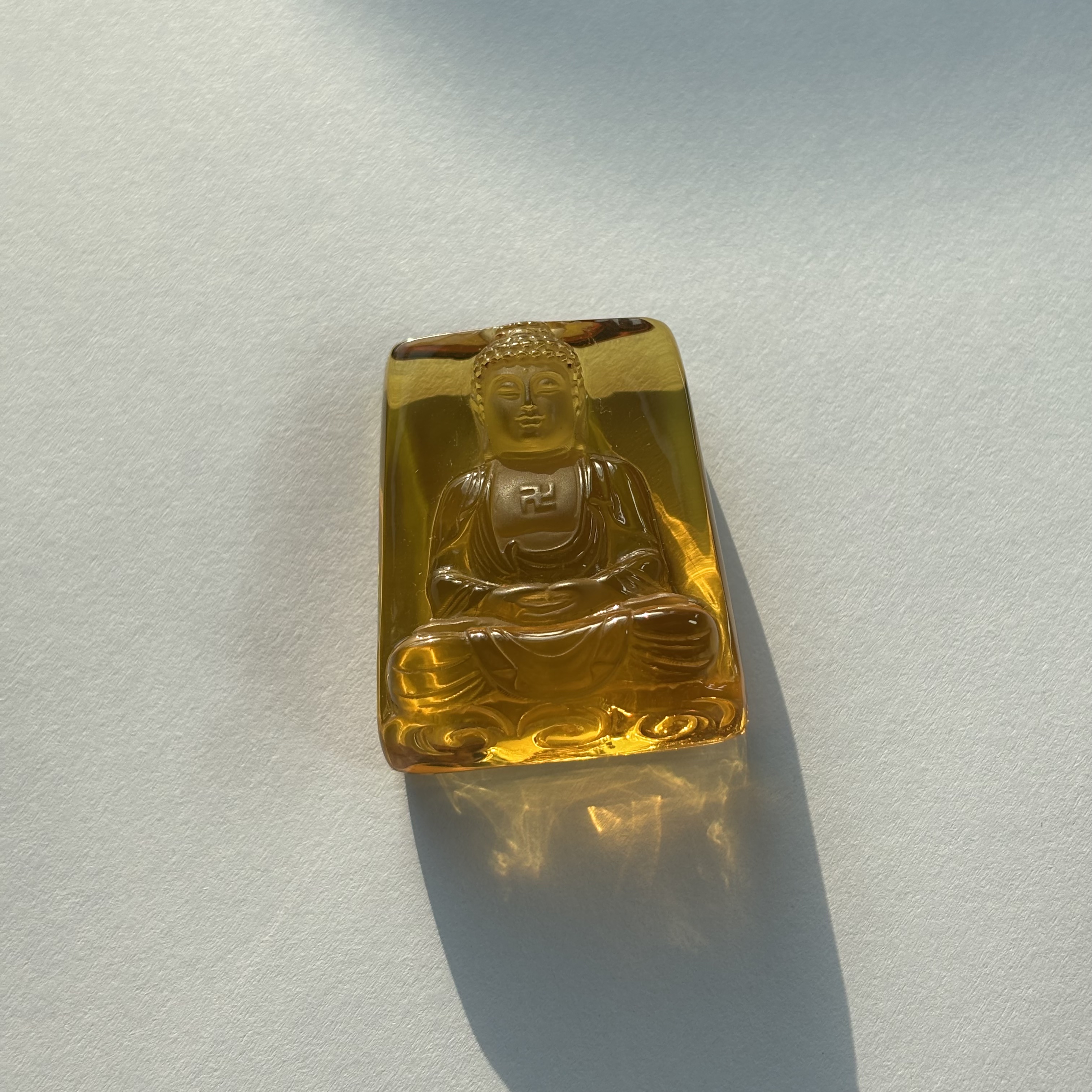 【Y】L7号墨西哥蓝珀大日如来吊坠